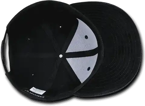 Decky 1071 Vinyl Brim Snapback Cap Black / one Size Fits Most