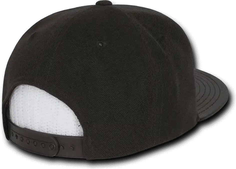Decky 1071 Vinyl Brim Snapback Cap - Brown Black - one Size Fits Most