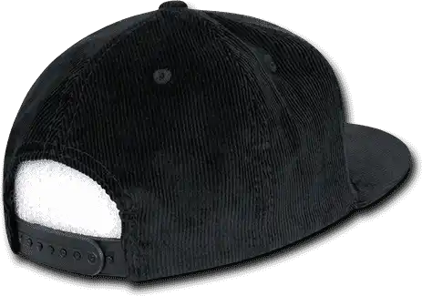 Decky 1076 Corduroy Snapback Cap Black / one Size Fits Most