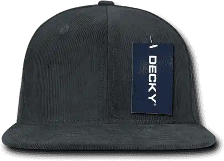 Decky 1076 Corduroy Snapback Cap - Charcoal - Dark Gray / one Size Fits Most