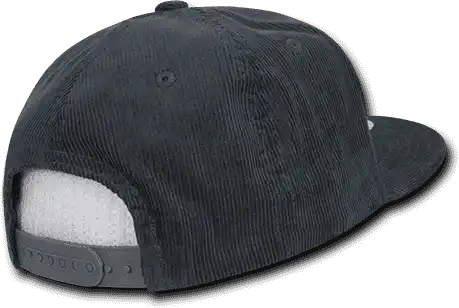 Decky 1076 Corduroy Snapback Cap - Charcoal - Dark Gray / one Size Fits Most