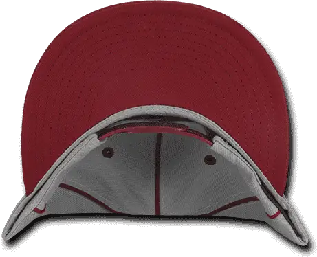 Decky 1078 Piped Crown Snapback Cap - Cardinal