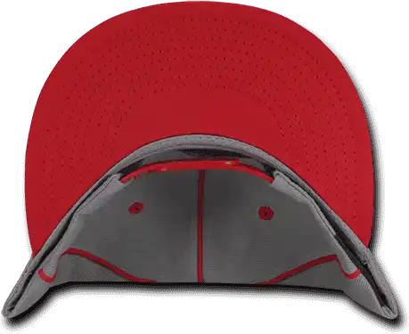 Decky 1078 Piped Crown Snapback Cap - Red - one Size Fits Most