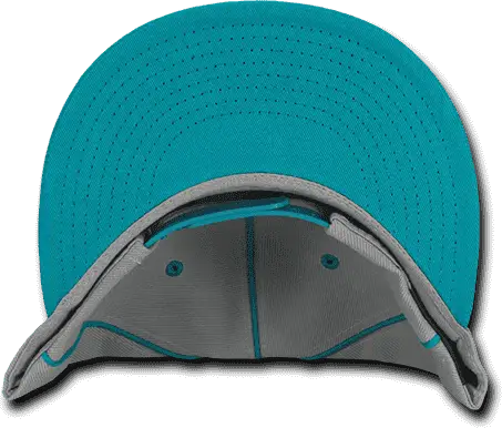 Decky 1078 Piped Crown Snapback Cap - Teal