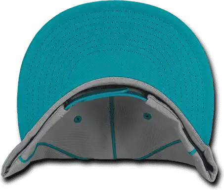 Decky 1078 Piped Crown Snapback Cap - Teal - one Size Fits Most