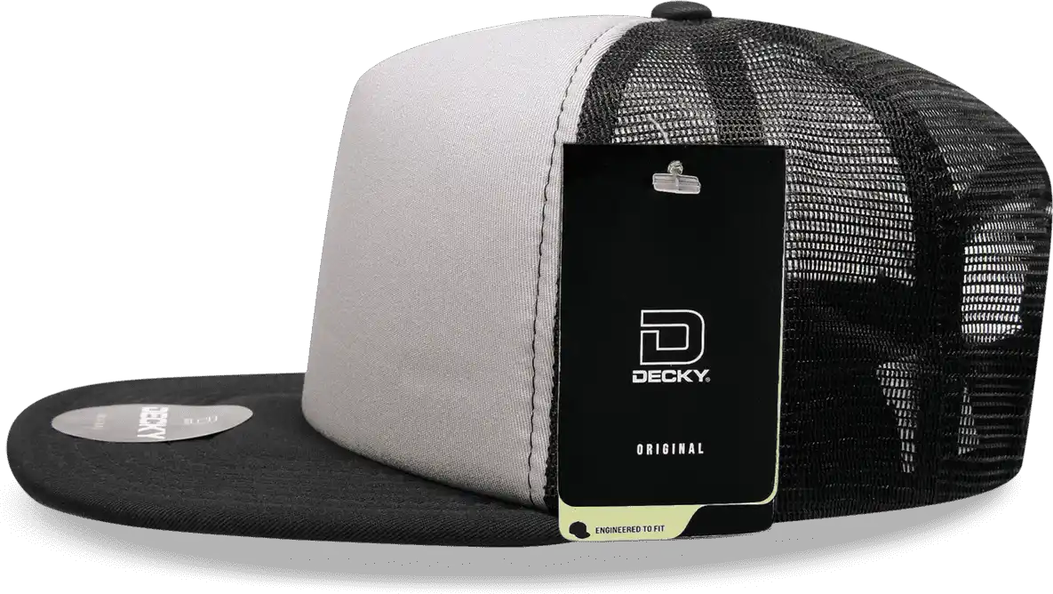 Decky 1080 Heavy Duty Foam Trucker Cap - Gray Black - one Size Fits Most