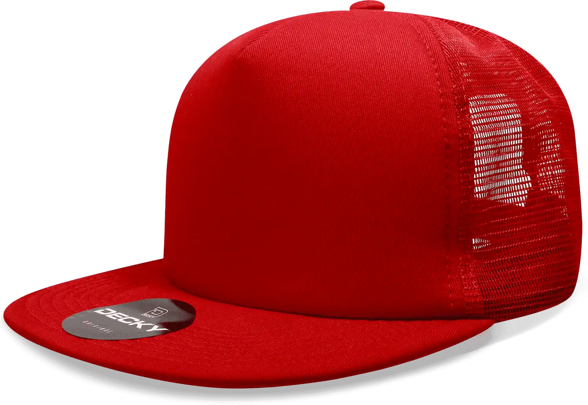 Decky 1080 Heavy Duty Foam Trucker Cap - Red - one Size Fits Most
