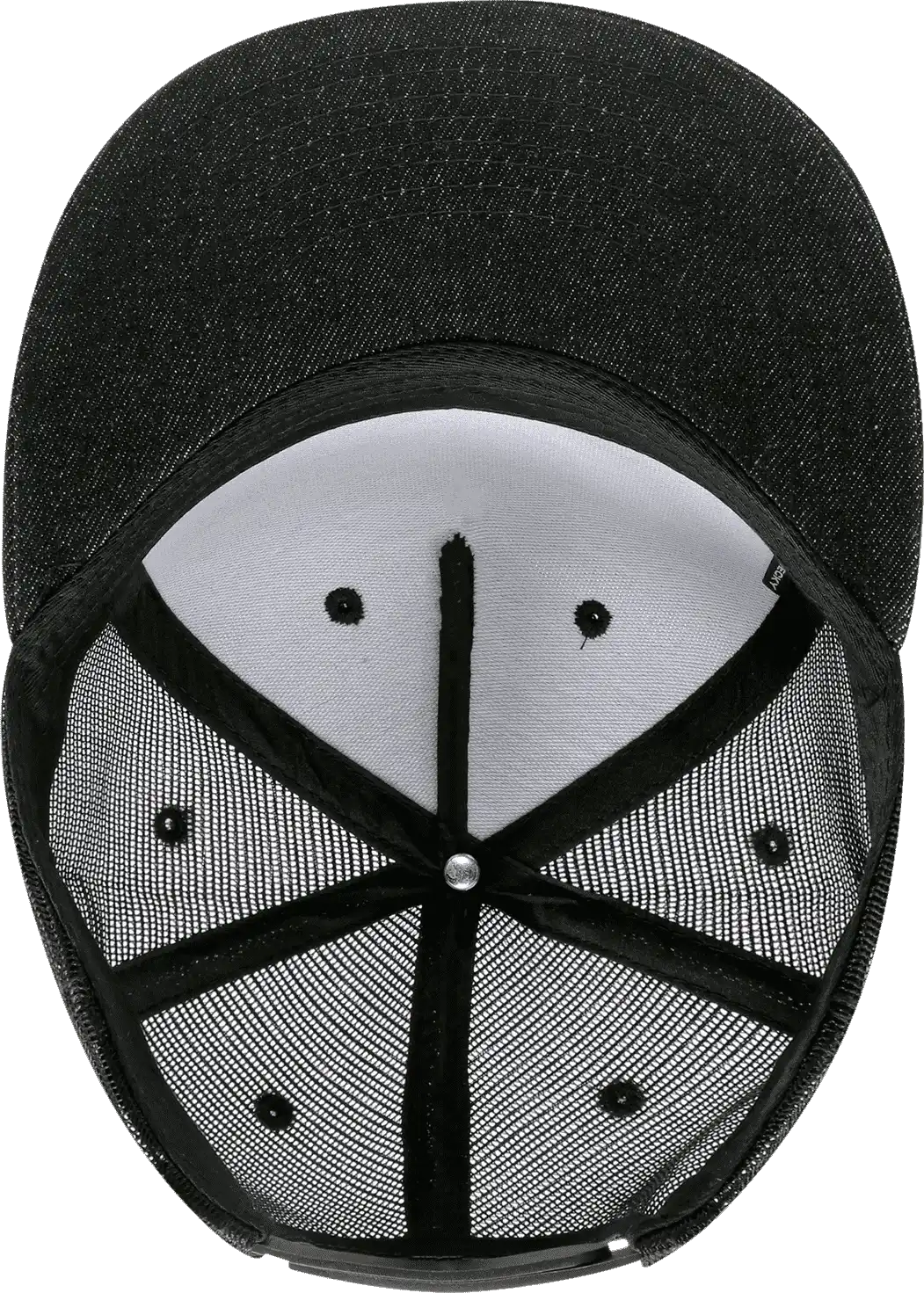 Decky 1082 5 Panel Denim Trucker Hat Black / one Size Fits Most