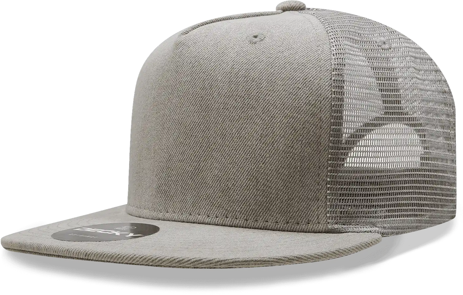 Decky 1082 5 Panel Denim Trucker Hat - Gray - one Size Fits Most