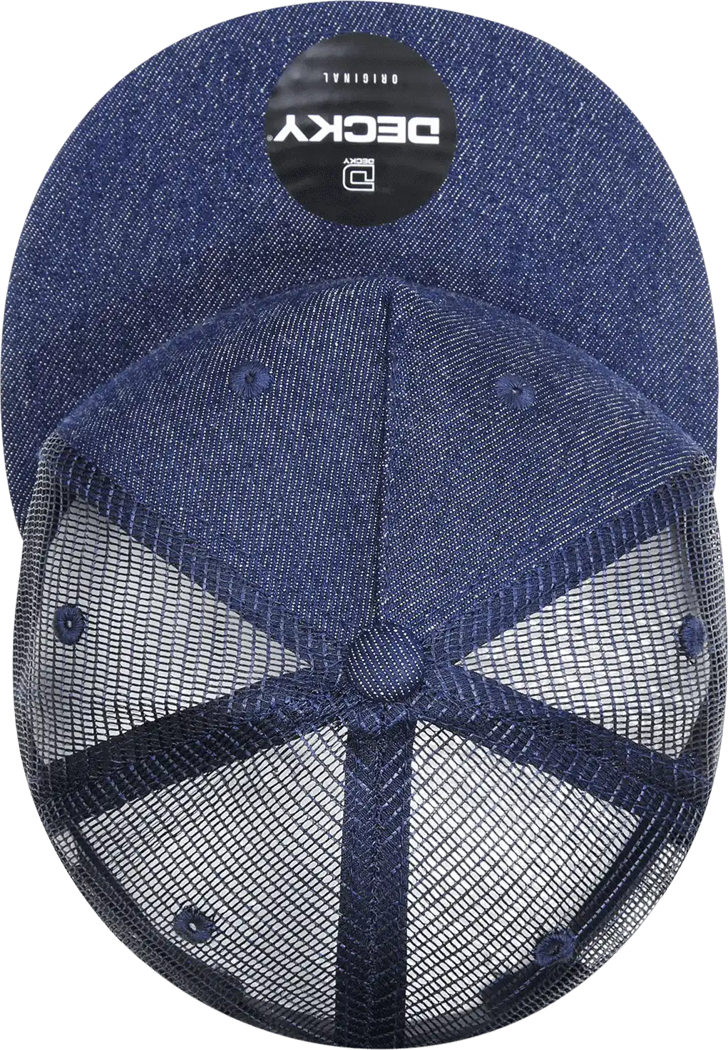 Decky 1082 5 Panel Denim Trucker Hat - Navy - one Size Fits Most