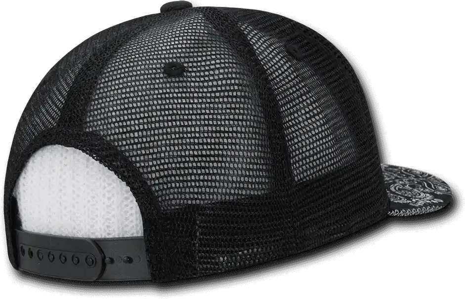 Decky 1083 Bandanna Trucker Cap - Black Navy - one Size Fits Most