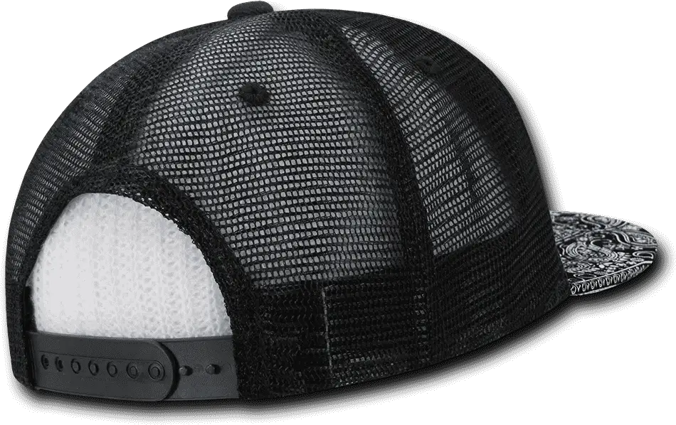Decky 1083 Bandanna Trucker Cap - Black