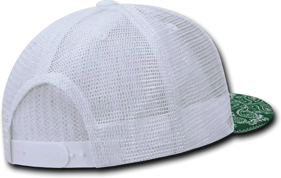 Decky 1083 Bandanna Trucker Cap - White Kelly - one Size Fits Most