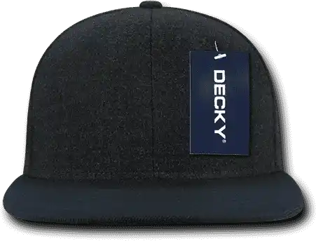 Decky 1087 Melton Crown Snapback Cap Charcoal Navy Dark Gray / one Size Fits Most