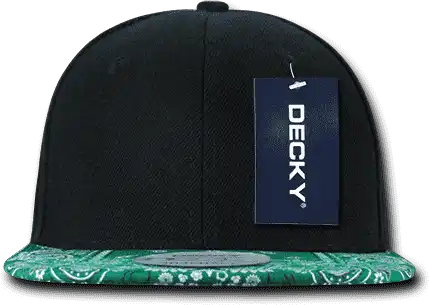 Decky 1093 Bandanna Snapback Cap - Black Kelly - one Size Fits Most