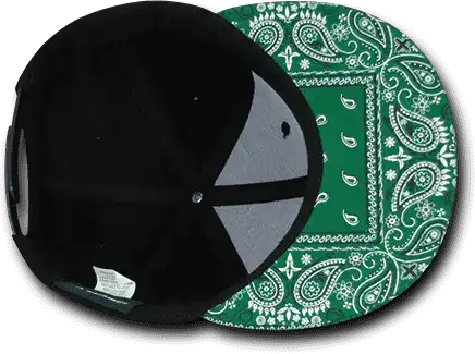 Decky 1093 Bandanna Snapback Cap - Black Kelly - one Size Fits Most