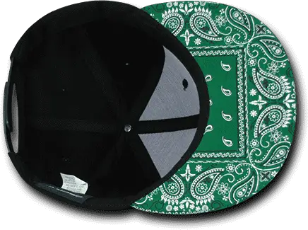 Decky 1093 Bandanna Snapback Cap - Black Kelly - one Size Fits Most