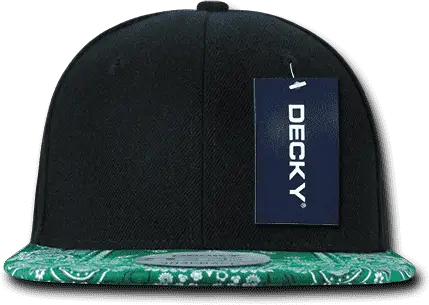 Decky 1093 Bandanna Snapback Cap - Black Kelly - one Size Fits Most