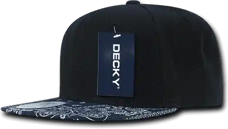 Decky 1093 Bandanna Snapback Cap Black Navy / one Size Fits Most