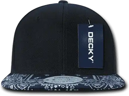 Decky 1093 Bandanna Snapback Cap Black Navy / one Size Fits Most