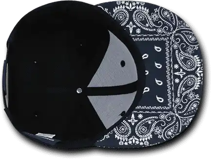 Decky 1093 Bandanna Snapback Cap Black Navy / one Size Fits Most