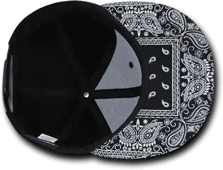 Decky 1093 Bandanna Snapback Cap - Black - one Size Fits Most
