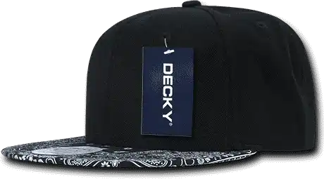 Decky 1093 Bandanna Snapback Cap - Black - one Size Fits Most