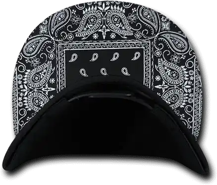 Decky 1093 Bandanna Snapback Cap - Black - one Size Fits Most