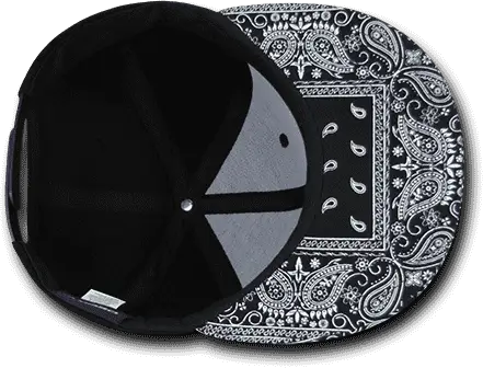 Decky 1093 Bandanna Snapback Cap - Black