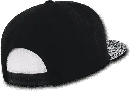 Decky 1093 Bandanna Snapback Cap - Black