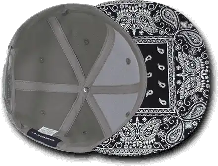 Decky 1093 Bandanna Snapback Cap - Gray Black - one Size Fits Most