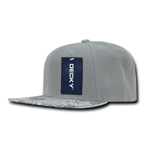 Decky 1093 Bandanna Snapback Cap - Grey