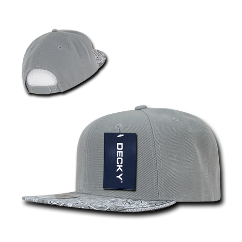 Decky 1093 Bandanna Snapback Cap - Grey