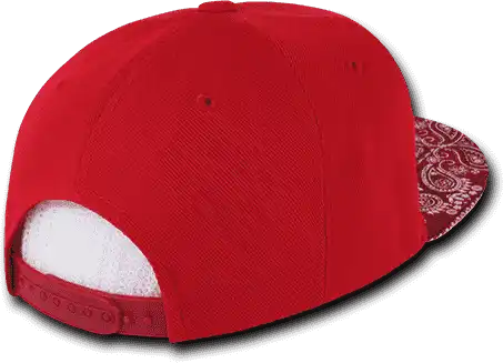 Decky 1093 Bandanna Snapback Cap - Red - one Size Fits Most