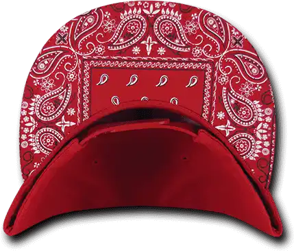 Decky 1093 Bandanna Snapback Cap - Red - one Size Fits Most