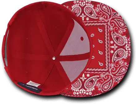 Decky 1093 Bandanna Snapback Cap - Red - one Size Fits Most