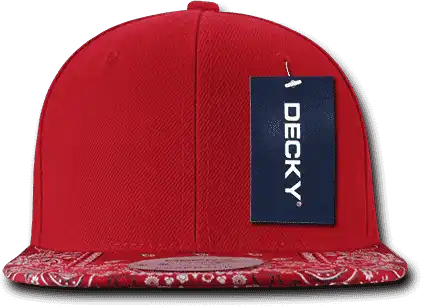 Decky 1093 Bandanna Snapback Cap - Red - one Size Fits Most