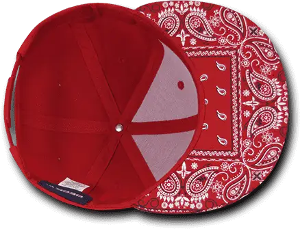 Decky 1093 Bandanna Snapback Cap - Red - one Size Fits Most
