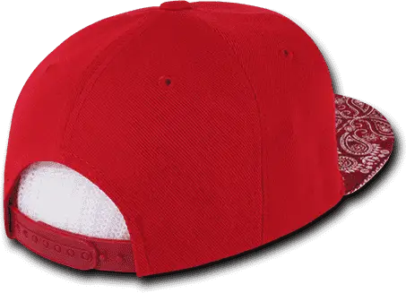Decky 1093 Bandanna Snapback Cap - Red - one Size Fits Most