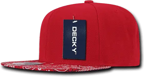 Decky 1093 Bandanna Snapback Cap - Red