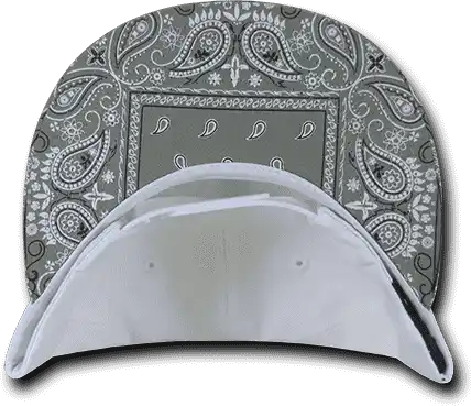 Decky 1093 Bandanna Snapback Cap White Gray / one Size Fits Most