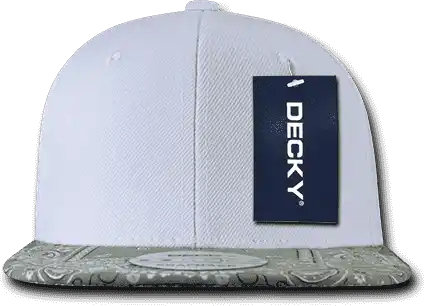 Decky 1093 Bandanna Snapback Cap White Gray / one Size Fits Most