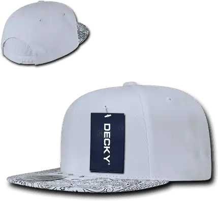Decky 1093 Bandanna Snapback Cap - White - one Size Fits Most