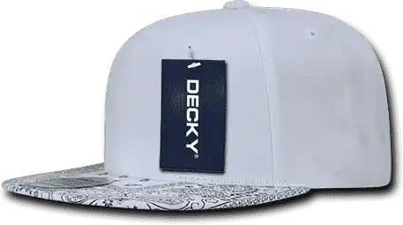 Decky 1093 Bandanna Snapback Cap - White - one Size Fits Most