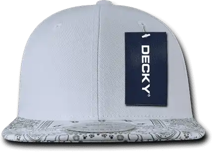 Decky 1093 Bandanna Snapback Cap - White - one Size Fits Most