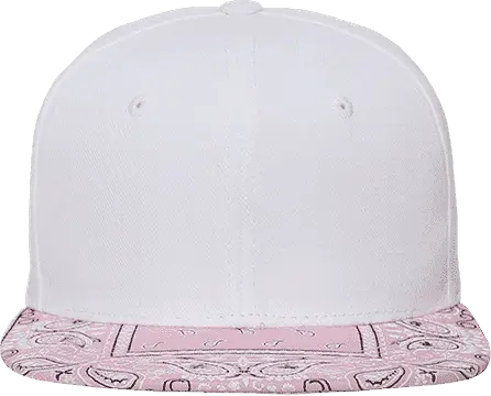 Decky 1093 Bandanna Snapback Cap - White Pink - one Size Fits Most