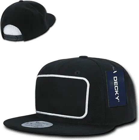 Decky 1096 Patch Snapback Cap - Black - one Size Fits Most