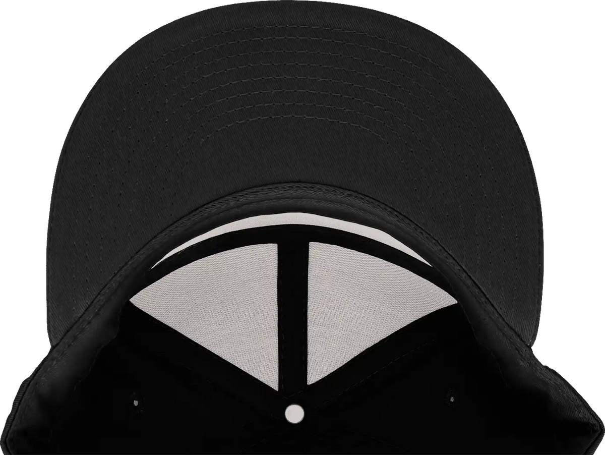 Decky 1098 7 Panel Cotton Snapback Cap - Black - one Size Fits Most