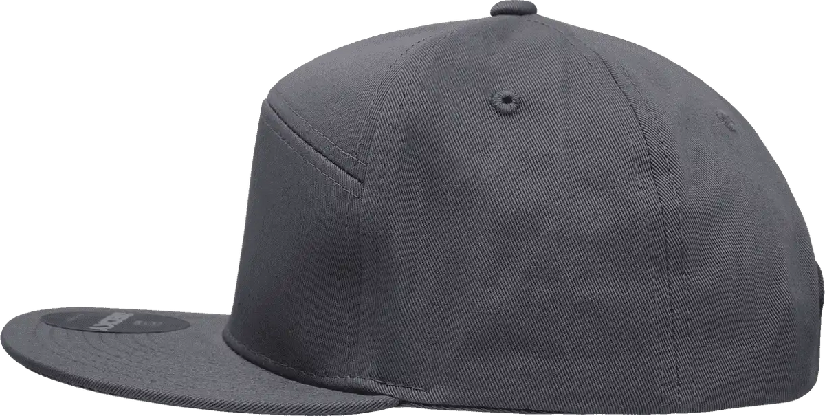 Decky 1098 7 Panel Cotton Snapback Cap Charcoal Dark Gray / one Size Fits Most