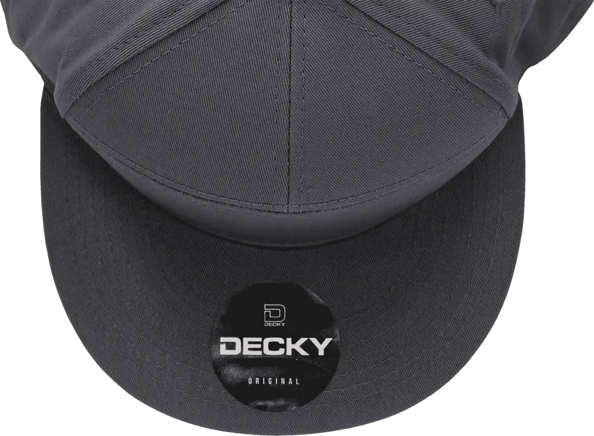 Decky 1098 7 Panel Cotton Snapback Cap Charcoal Dark Gray / one Size Fits Most